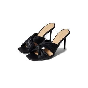 Guess Black Knotted Heels Genuine Leather